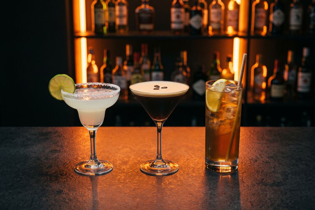 Margarita, espresso martini and Long Island iced tea
