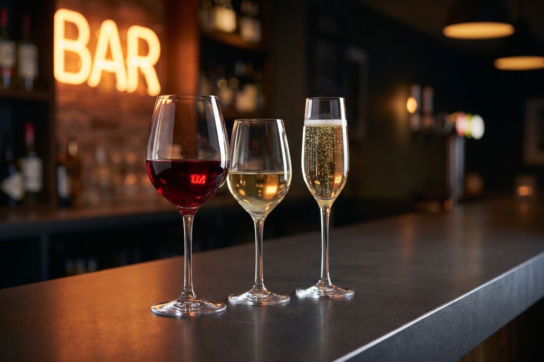 Red, white and sparkling wine